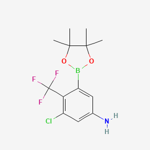 3-Chloro-5-(4,4,5,5-tetramethyl-1,3,2-dioxaborolan-2-YL)-4-(trifluoromethyl)aniline