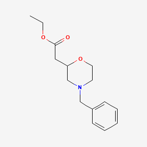 molecular formula C15H21NO3 B1367129 2-(4-苄基吗啉-2-基)乙酸乙酯 CAS No. 73933-19-4