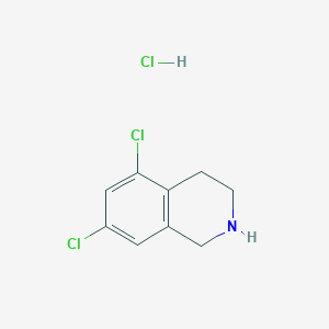 molecular formula C9H10Cl3N B1367133 5,7-Dichloro-1,2,3,4-tetrahydroisoquinoline hydrochloride CAS No. 73075-47-5