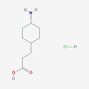 molecular formula C9H18ClNO2 B1367145 3-(4-Aminocyclohexyl)propanoic acid hydrochloride 