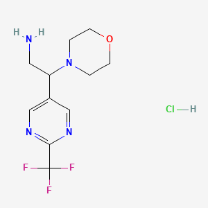 2-Morpholino-2-(2-(trifluoromethyl)pyrimidin-5-yl)ethanamine hydrochloride