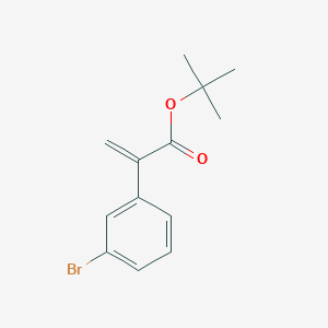 molecular formula C13H15BrO2 B13671618 tert-Butyl 2-(3-bromophenyl)acrylate 