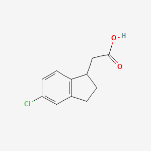 2-(5-Chloro-2,3-dihydro-1H-inden-1-yl)acetic acid