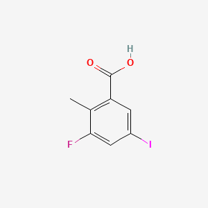 molecular formula C8H6FIO2 B13671635 3-Fluoro-5-iodo-2-methylbenzoic acid 