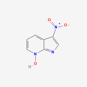 molecular formula C7H5N3O3 B1367168 1H-吡咯并[2,3-B]吡啶，3-硝基-，7-氧化物 CAS No. 74420-07-8