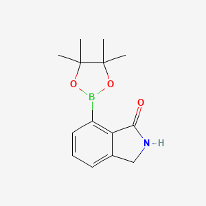 molecular formula C14H18BNO3 B13671680 7-(4,4,5,5-Tetramethyl-1,3,2-dioxaborolan-2-YL)isoindolin-1-one 