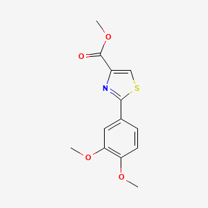 molecular formula C13H13NO4S B13671702 Methyl 2-(3,4-Dimethoxyphenyl)thiazole-4-carboxylate 