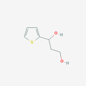 molecular formula C7H10O2S B13671800 1-(Thiophen-2-yl)propane-1,3-diol 