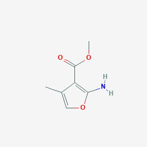 molecular formula C7H9NO3 B13671833 Methyl 2-amino-4-methylfuran-3-carboxylate 