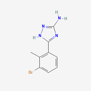 molecular formula C9H9BrN4 B13672126 5-Amino-3-(3-bromo-2-methylphenyl)-1H-1,2,4-triazole 