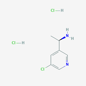 molecular formula C7H11Cl3N2 B13672220 (R)-1-(5-Chloropyridin-3-yl)ethanamine dihydrochloride 