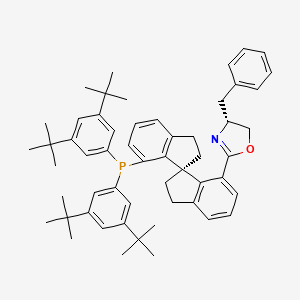 (R)-4-Benzyl-2-((S)-7'-(bis(3,5-di-tert-butylphenyl)phosphaneyl)-2,2',3,3'-tetrahydro-1,1'-spirobi[inden]-7-yl)-4,5-dihydrooxazole