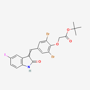 tert-Butyl 2-[2,6-Dibromo-4-[(5-iodo-2-oxoindolin-3-ylidene)methyl]phenoxy]acetate