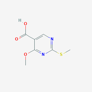 molecular formula C7H8N2O3S B1367260 4-甲氧基-2-(甲硫基)-5-嘧啶羧酸 CAS No. 84332-06-9
