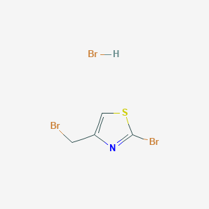 molecular formula C4H4Br3NS B13672605 2-Bromo-4-(bromomethyl)thiazole hydrobromide 