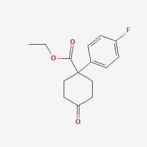 molecular formula C15H17FO3 B1367261 1-(4-氟苯基)-4-氧代环己烷甲酸乙酯 CAS No. 80912-59-0
