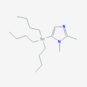 molecular formula C17H34N2Sn B1367266 1,2-二甲基-5-(三丁基锡基)咪唑 CAS No. 86051-75-4