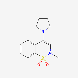 molecular formula C13H16N2O2S B1367288 2-methyl-4-(1-pyrrolidinyl)-2H-1,2-benzothiazine 1,1-dioxide 