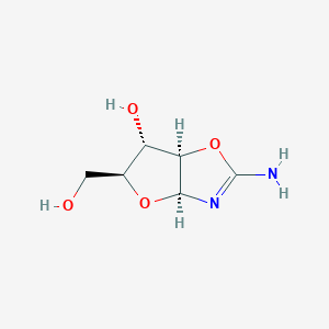molecular formula C6H10N2O4 B1367297 (3aS,5S,6S,6aR)-2-氨基-5-(羟甲基)-3a,5,6,6a-四氢呋喃[2,3-d][1,3]噁唑-6-醇 CAS No. 35939-60-7