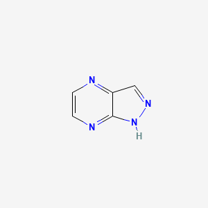 molecular formula C5H4N4 B1367300 1H-吡唑并[3,4-b]吡嗪 CAS No. 272-60-6