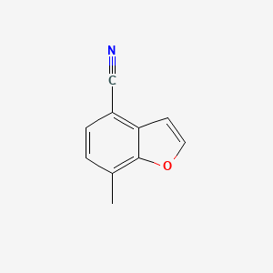 molecular formula C10H7NO B13673011 7-Methylbenzofuran-4-carbonitrile 