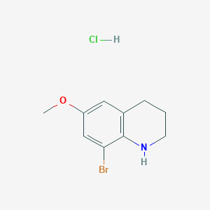 molecular formula C10H13BrClNO B13673014 8-Bromo-6-methoxy-1,2,3,4-tetrahydroquinoline hydrochloride 