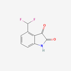 molecular formula C9H5F2NO2 B13673022 4-(Difluoromethyl)indoline-2,3-dione 