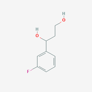 molecular formula C9H11FO2 B13673050 1-(3-Fluorophenyl)propane-1,3-diol CAS No. 51699-47-9