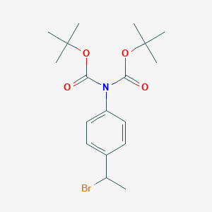 molecular formula C18H26BrNO4 B13673053 Di-tert-Butyl (4-(1-bromoethyl)phenyl)imidodicarbonate 