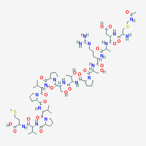 molecular formula C69H115N19O22S2 B136735 H-DL-Cys(Acm)-DL-Asp-DL-Ala-DL-Arg-DL-Ser-DL-Pro-DL-xiThr-DL-Ser-DL-Pro-DL-Val-DL-Pro-DL-Val-DL-Pro-DL-Val-DL-Met-OH CAS No. 155773-75-4