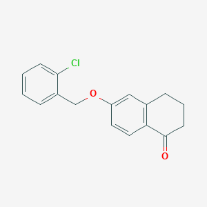molecular formula C17H15ClO2 B1367353 1(2H)-萘酮，6-[(2-氯苯基)甲氧基]-3,4-二氢- CAS No. 88628-48-2
