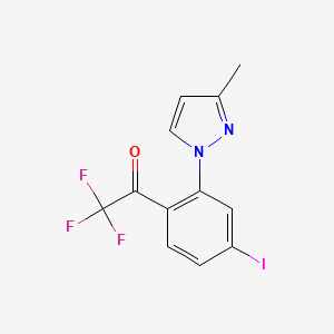 2,2,2-Trifluoro-1-(4-iodo-2-(3-methyl-1H-pyrazol-1-yl)phenyl)ethanone