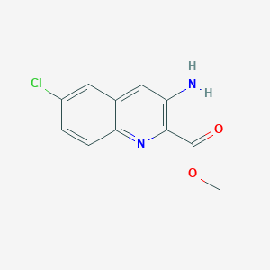 molecular formula C11H9ClN2O2 B13673572 Methyl 3-amino-6-chloroquinoline-2-carboxylate 