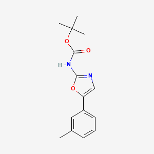 molecular formula C15H18N2O3 B13673601 tert-Butyl (5-(m-tolyl)oxazol-2-yl)carbamate 