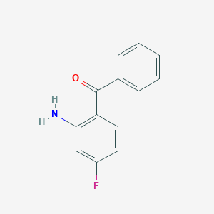 molecular formula C13H10FNO B1367378 2-Amino-4-fluorobenzophenone 