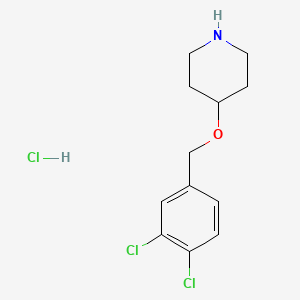 molecular formula C12H16Cl3NO B1367413 盐酸4-(3,4-二氯苄氧基)-哌啶 CAS No. 86810-96-0