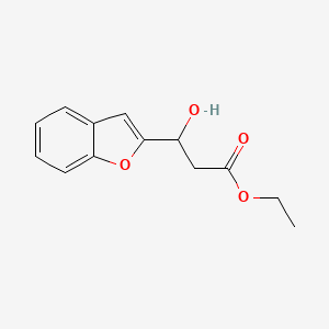 molecular formula C13H14O4 B13674244 Ethyl 3-(2-Benzofuryl)-3-hydroxypropanoate 