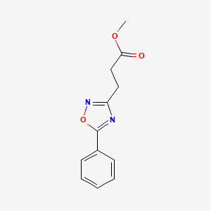 molecular formula C12H12N2O3 B13674320 Methyl 3-(5-phenyl-1,2,4-oxadiazol-3-yl)propanoate 