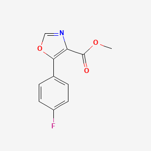 molecular formula C11H8FNO3 B1367444 5-(4-氟苯基)恶唑-4-甲酸甲酯 CAS No. 89204-90-0