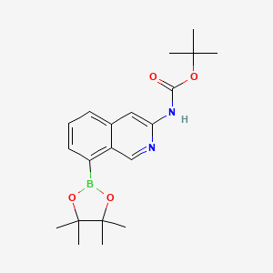 tert-Butyl (8-(4,4,5,5-tetramethyl-1,3,2-dioxaborolan-2-yl)isoquinolin-3-yl)carbamate