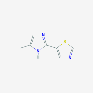 molecular formula C7H7N3S B13674495 5-(5-Methyl-2-imidazolyl)thiazole 