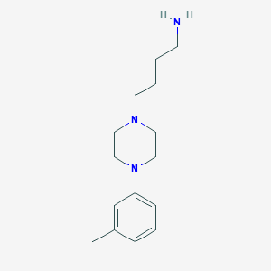 molecular formula C15H25N3 B1367455 4-[4-(3-甲基苯基)哌嗪-1-基]丁-1-胺 CAS No. 90931-05-8