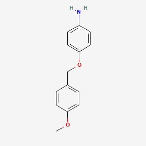 molecular formula C14H15NO2 B1367457 4-[(4-甲氧基苯基)甲氧基]苯胺 CAS No. 53234-92-7