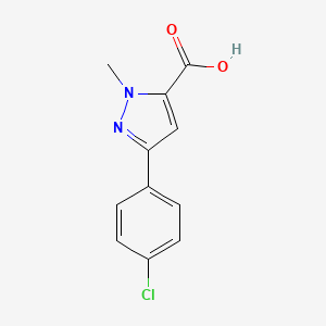 molecular formula C11H9ClN2O2 B1367474 3-(4-氯苯基)-1-甲基-1H-吡唑-5-羧酸 CAS No. 1015868-48-0