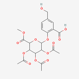 5-(Hydroxymethyl)-2-(3,4,5-triacetyloxy-6-methoxycarbonyloxan-2-yl)oxybenzoic acid