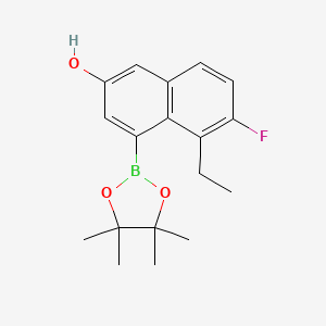 5-Ethyl-6-fluoro-4-(4,4,5,5-tetramethyl-1,3,2-dioxaborolan-2-YL)naphthalen-2-OL