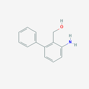 molecular formula C13H13NO B13675080 (3-Amino-[1,1'-biphenyl]-2-yl)methanol 