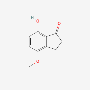 molecular formula C10H10O3 B1367509 7-羟基-4-甲氧基-1-茚满酮 CAS No. 98154-04-2