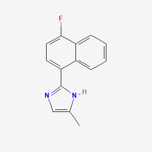 molecular formula C14H11FN2 B13675098 2-(4-Fluoro-1-naphthyl)-5-methylimidazole 