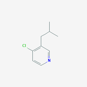 molecular formula C9H12ClN B13675131 4-Chloro-3-isobutylpyridine 